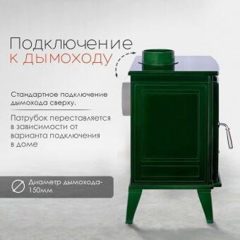 Чугунная печь Norway Green в Москве, Екатеринбурге, Краснодаре, Нижнем Новгороде