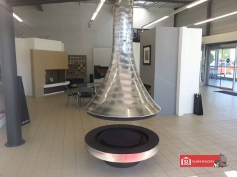 Дровяной камин EVA 992 центральный, открытый в Москве, Екатеринбурге, Краснодаре, Нижнем Новгороде