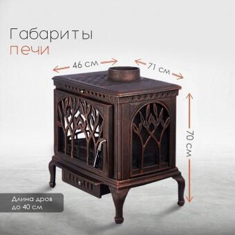 Чугунная печь Forest Bronze в Москве, Екатеринбурге, Краснодаре, Нижнем Новгороде